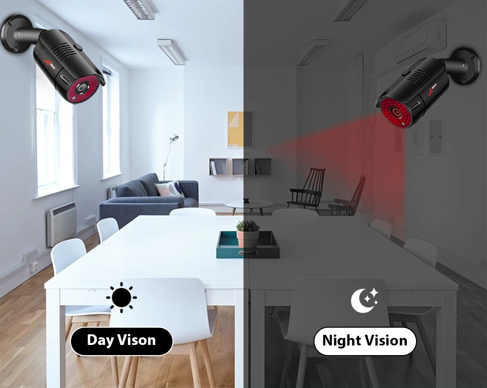 AHD 4CH DVR CCTV система безопасности 1080P ИК Ночное Видение для помещений и улицы AHD камера система аналоговая HD система видеонаблюдения