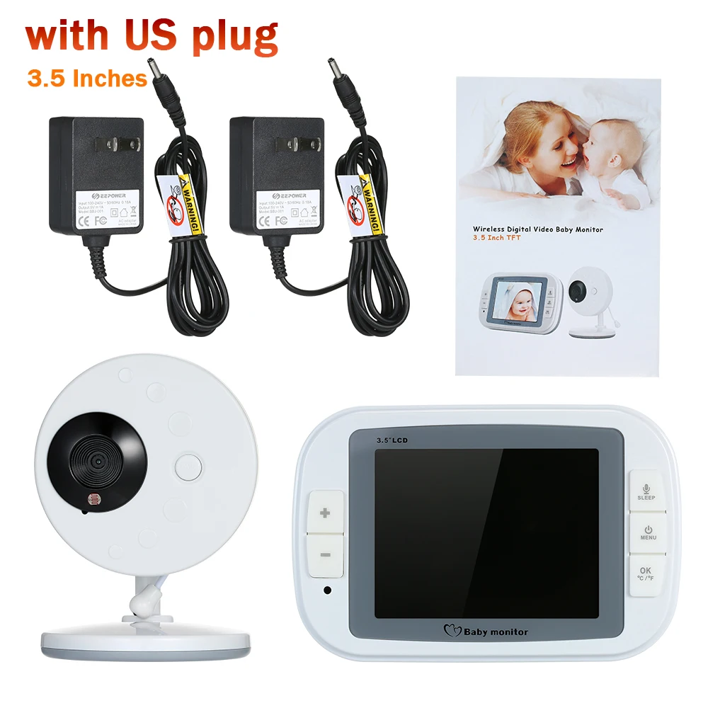 851 US plug 3,5 в ЖК дисплей беспроводной видео Детские видеоняни с камера цифровой инфракрасный температура мониторинга Баба eletronica com радионяня видеоняня видионяня радио няня - Цвет: 851 US plug