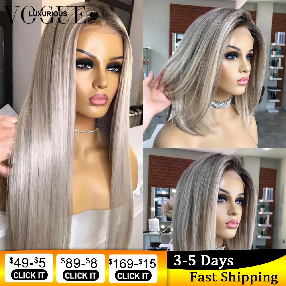 Парики из человеческих волос ледяной блонд бразильские Натуральные Прямые