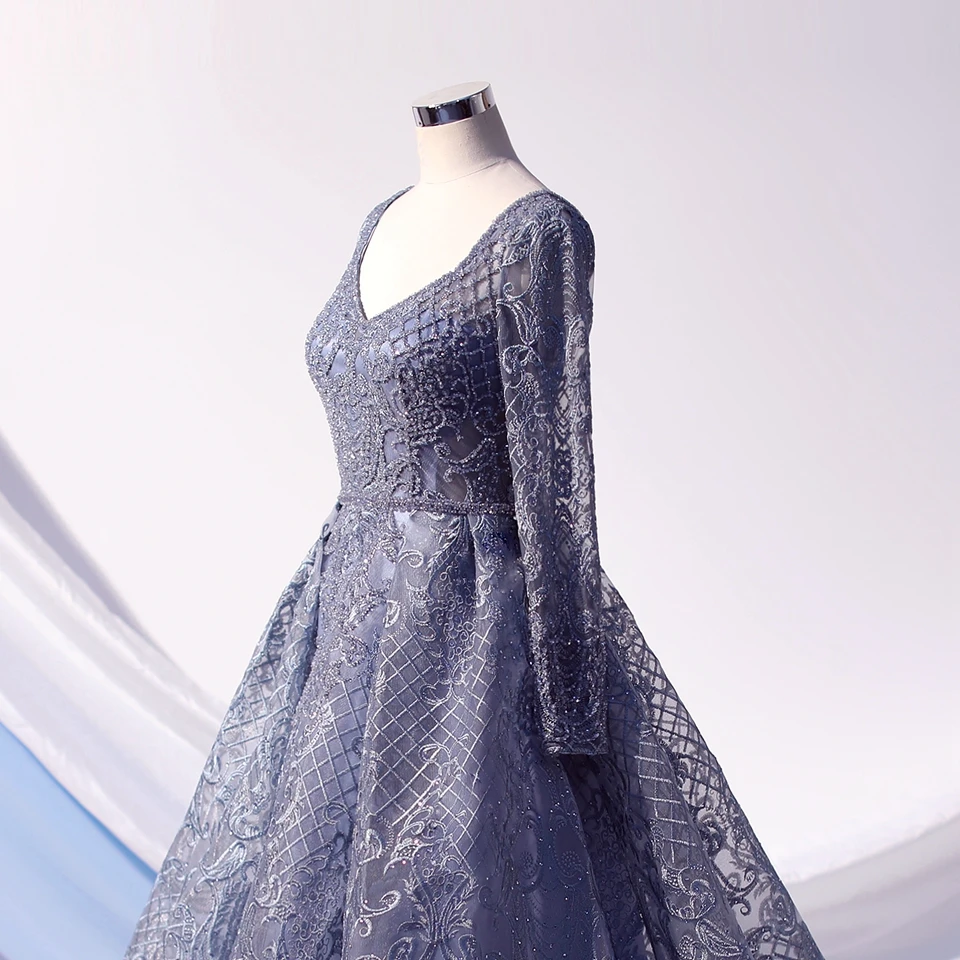 Lakshmigown Дубай модные вечерние кружевные платья Стразы бисером Роскошные Abendkleider