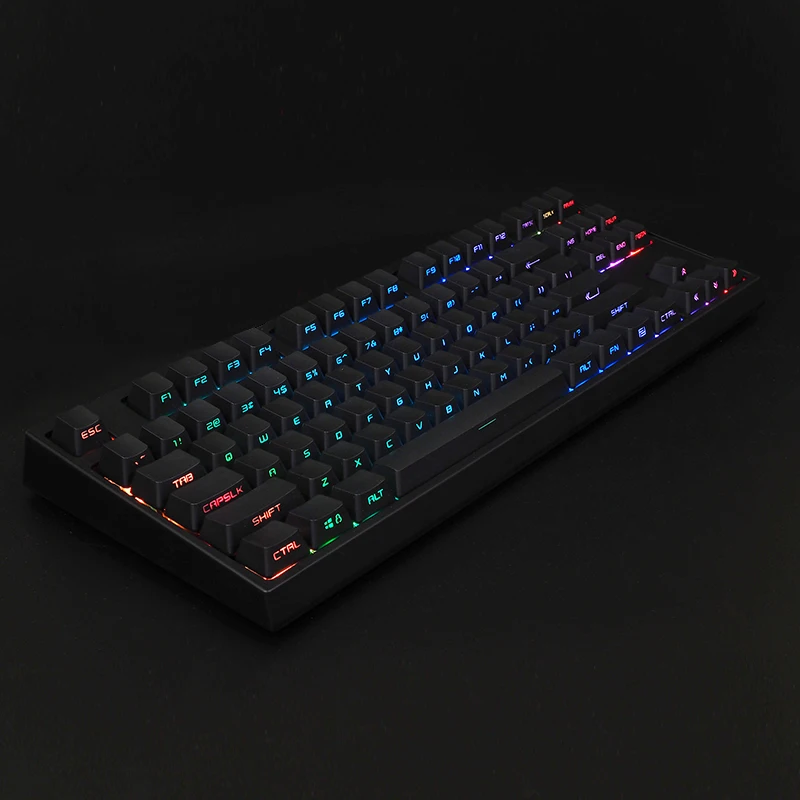 Механическая клавиатура keycool 87RGB с люминесцентными боковыми клавишами PBT