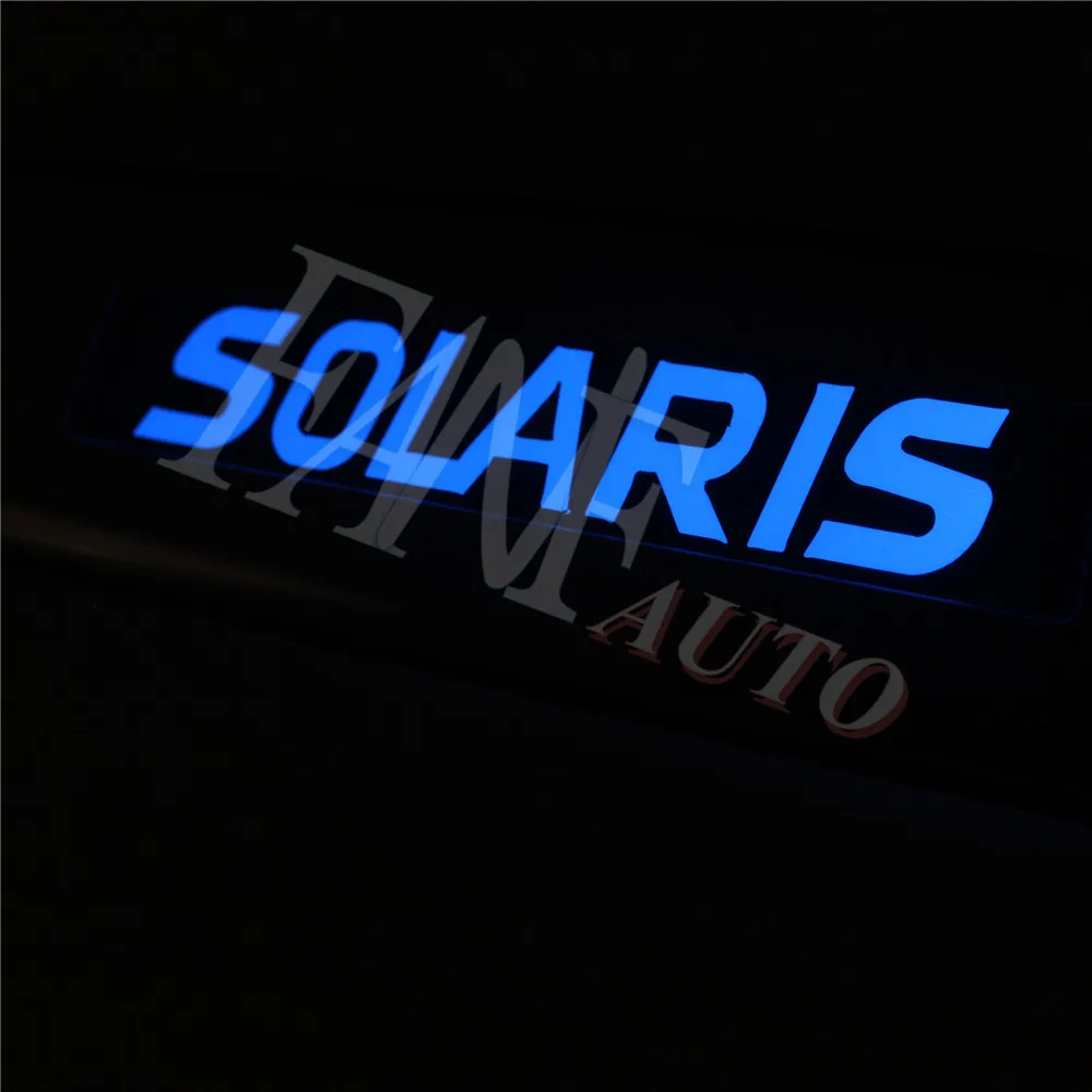 Светодиодная Накладка на порог из нержавеющей стали для Hyundai Solaris 2010-2018 |