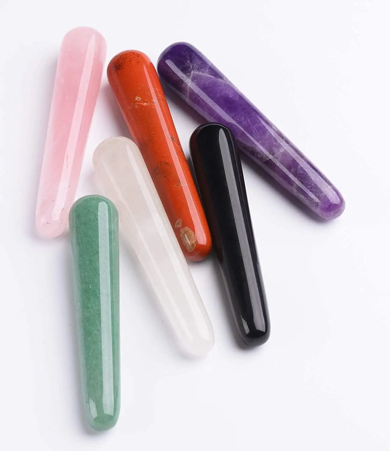 Драгоценный камень массажная палочка Нефритовый йони розовый кварц Gua Sha