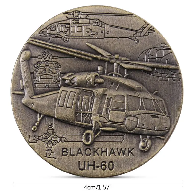 Черный ястреб UH 60 вертолет общего назначения памятная монета коллекция
