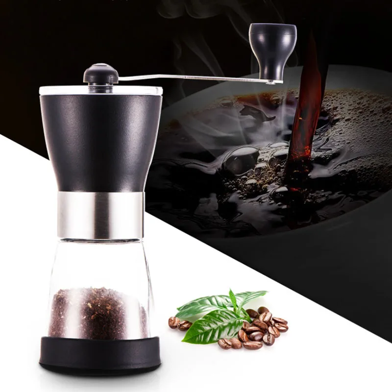 

Manual Coffee Grinder, Ceramic Coffee Mill, Adjustable Grind, Glass Jar, Built To Last, Top Rated