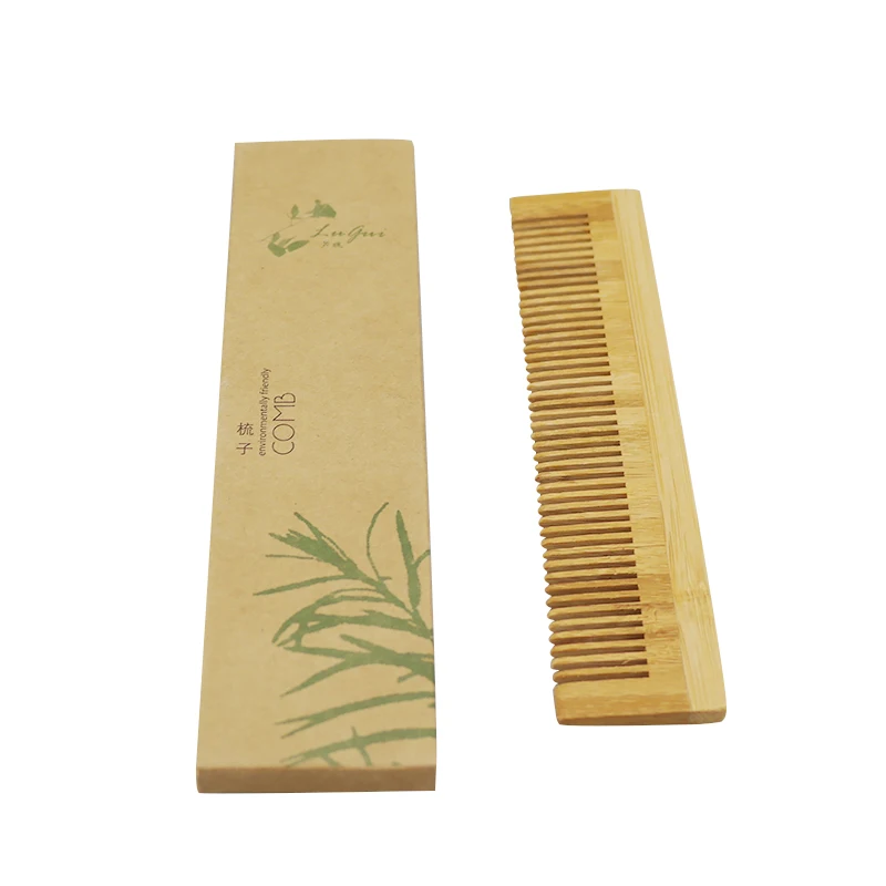 Уход гребень Премиум бамбуковые зубы и ручка карманный стиль ручной работы щетка