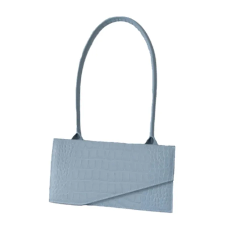 

Women Luxury Crocodile Pattern PU Underarm Bag 2021 Niche Design Fashion Retro Versatile One Shoulder Baguette Bag