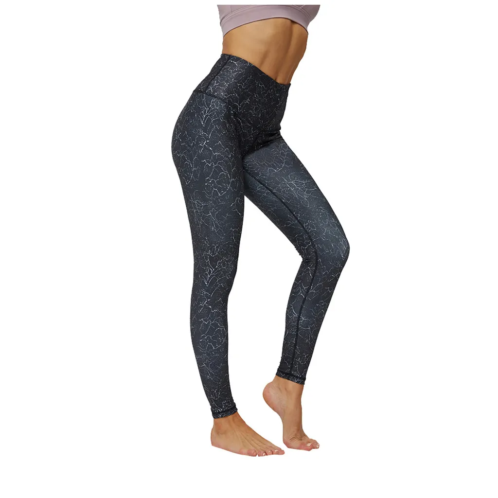 Супер эластичные колготки для спортзала штаны йоги с регулируемым животиком со