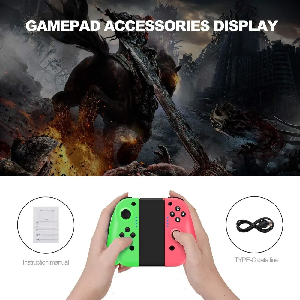 Беспроводной Pro Handgrip Bluetooth джойстики Joy-Con(L/R) игровые контроллеры геймпад для Nintendo Switch NS консоли синий и красный