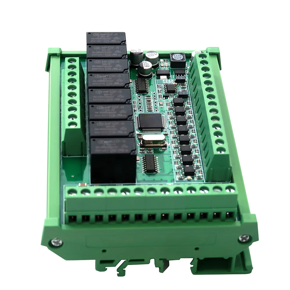 Modbus RTU 8 способ релейный модуль 8AI 1AO аналоговый вход, выход 485 Связь доска 8DI/8DO Цифровой Реле промышленный модуль