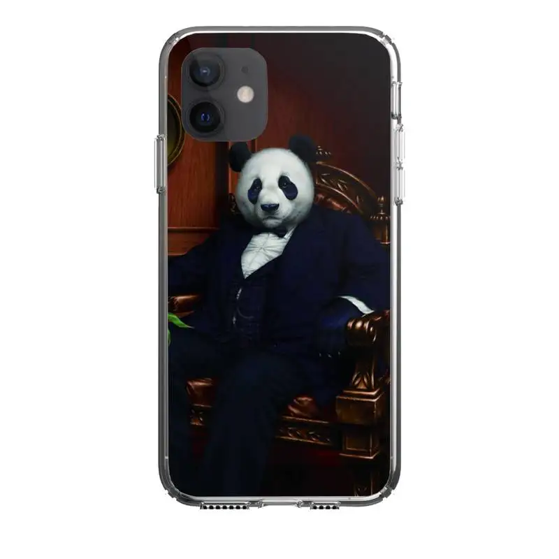 

Man Suit Shirt Tie Phone Case Clear Cover For Iphone 5 6 7 8 11 12 Plus XR X XS SE2020 11/12PRO Max Transparent Cases