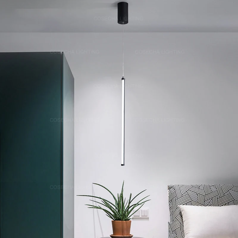 Мини черные подвесные лампы светодиодные Современные небольшой прикроватный