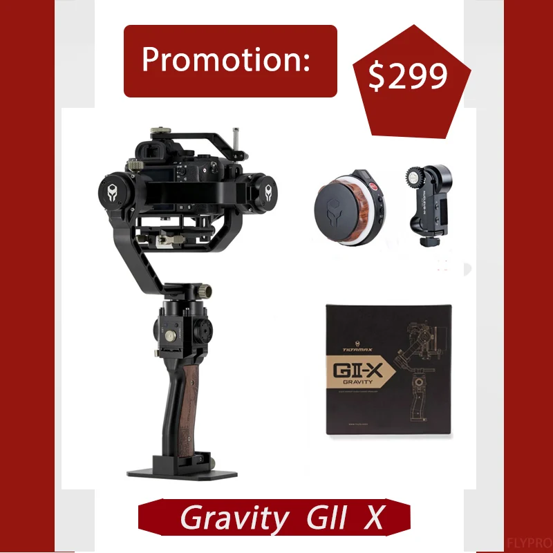 TILTA Gravity G2X TILTAMAX компактный портативный монопод с шарнирным замком Системы 3-осевой Стабилизатор камеры DSLR Объективы для камер SONY CANON беззеркальных цифровых зеркальных фотокамер GH5 5D3