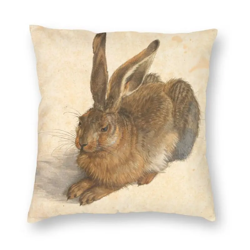 

Cute Hare Pillow Case Decoration Rabbit Pattern Cushion Cover Throw Pillow for Living Room Double-sided Printing