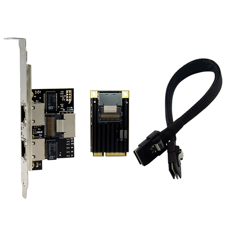 

Двойная сетевая карта RJ45 MiNi PCIe Gigabit Ethernet адаптер для промышленного управления I350 сетевое устройство адаптер