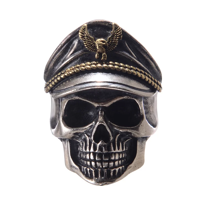 

Jewelry men's ring opening undead Legion captain volgan Double Eagle Skull Ring