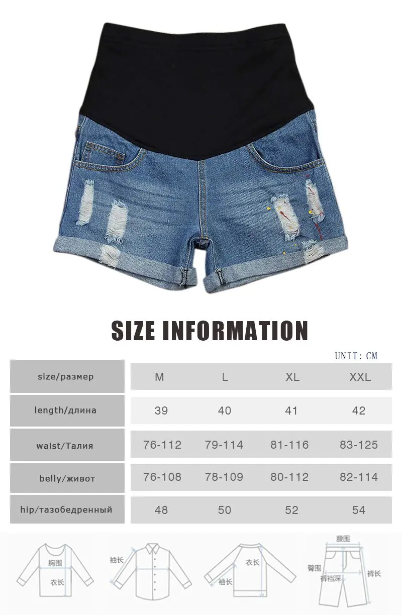 Maternity Shorts Premama with Paint Hole Jeans Short Care Belly Fashion Denim for Pregnant Trouser Lady Pants 2017|maternity shorts|shorts