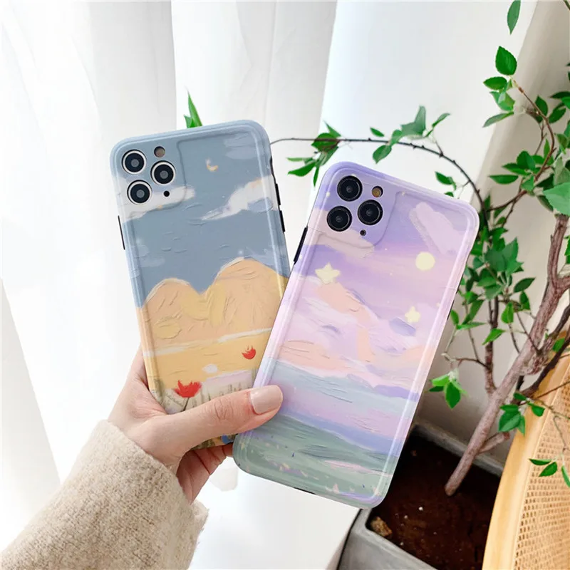 Милый Летний чехол для телефона с рисунком цветов для iPhone 11 Pro XS Max XR X, мягкий чехол для iPhone 7 8 Plus