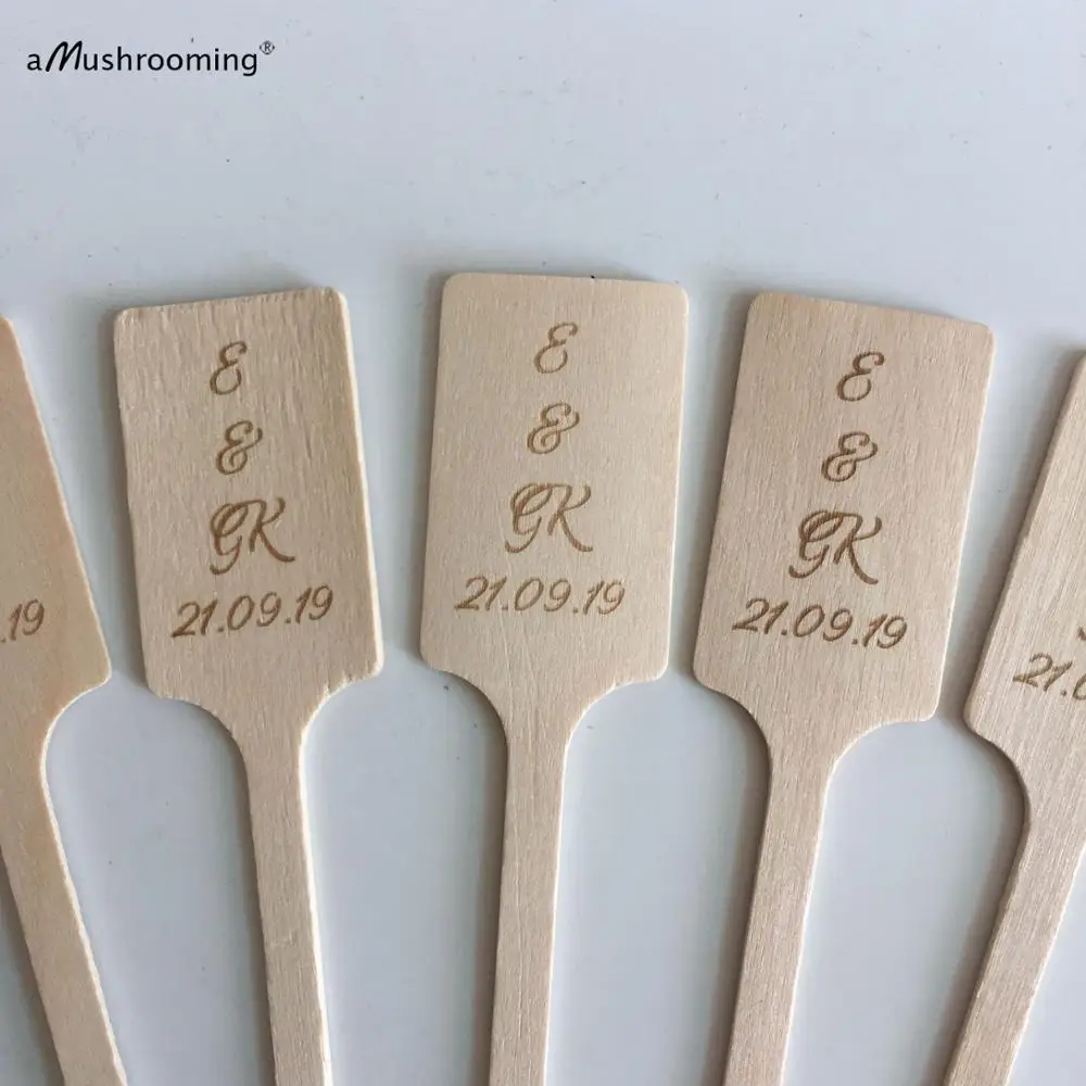 X200 персонализированные свадебные приглашения Декор деревянные прямоугольные