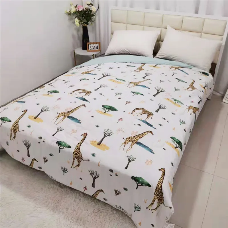 Хлопковое летнее стеганое одеяло одно двойное одеяла для взрослых Детские пледы