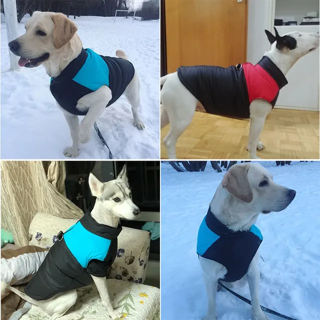 Waterproof Pet Dog Puppy Vest Jacket Winter Warm Dog Clothes Pet Padded Vest Zipper Jacket Coat For Small Medium Large Dogs 3