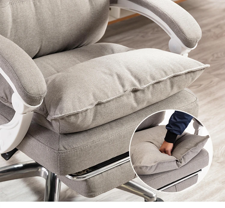 Офисное кресло из хлопчатобумажной ткани компьютерное лежа и подъема персонала