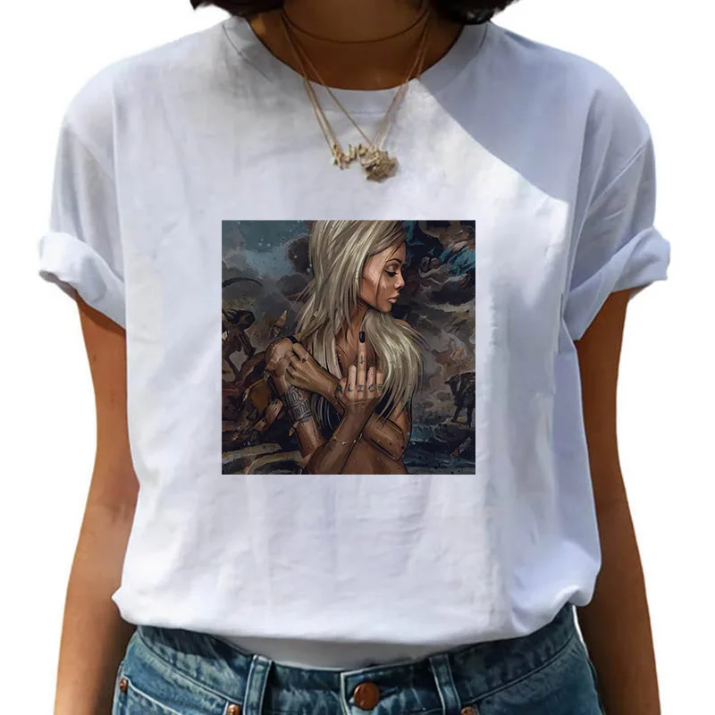 

Hipster Streetware Tshirt Fun Retro Top Women Tshirt Round Neck Short Sleeve tee shirt Summer T-shirt Harajuku Graphics T Shirt