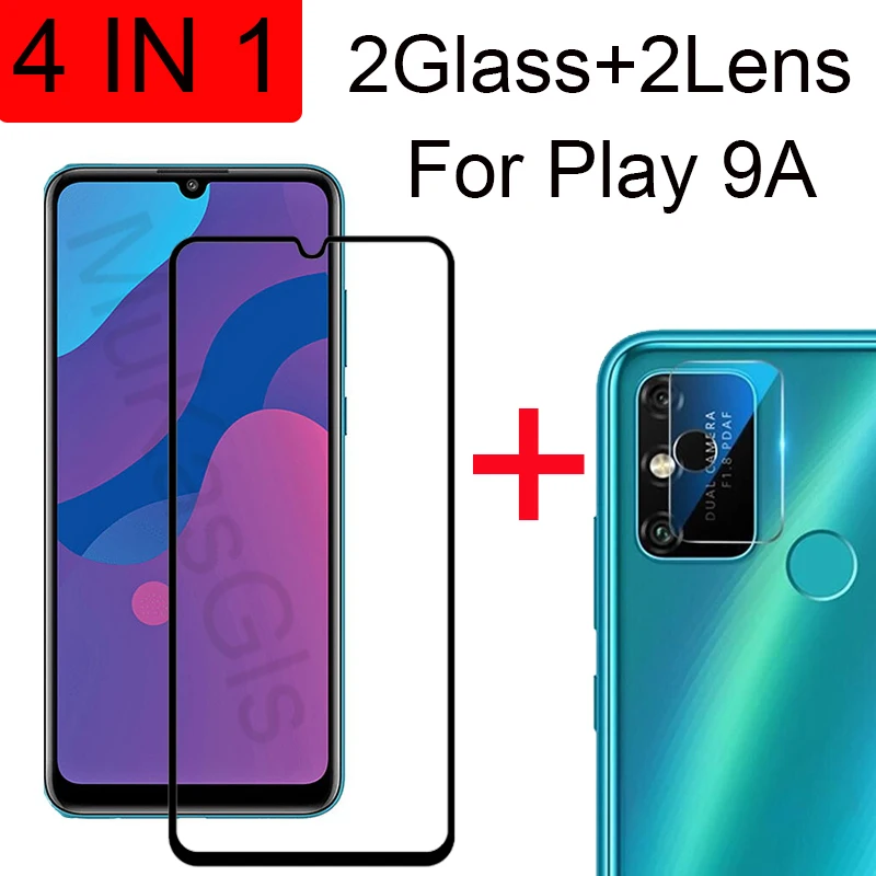 

4-в-1 камера + закаленное стекло для Huawei honor play 9A Защитное стекло для экрана на Honor 9A Play защитное стекло