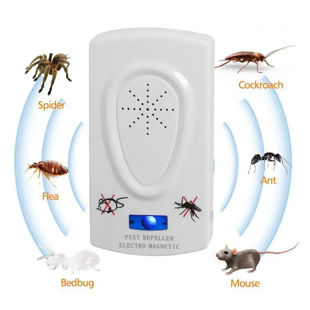 

Physical Ultrasonic Bug Zapper Electric AC90-220V Plug-in Mosquito Repeller Killer Multi-purpose Pest Repellent
