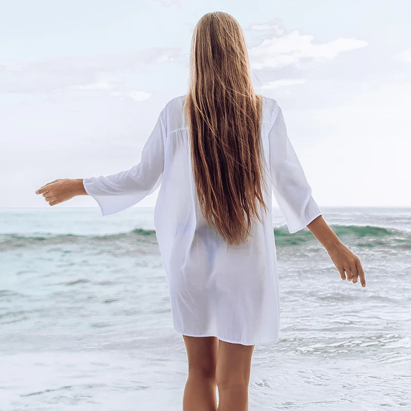 Пляжная накидка хлопчатобумажный саронг для плавания парео пляжа пляжная одежда