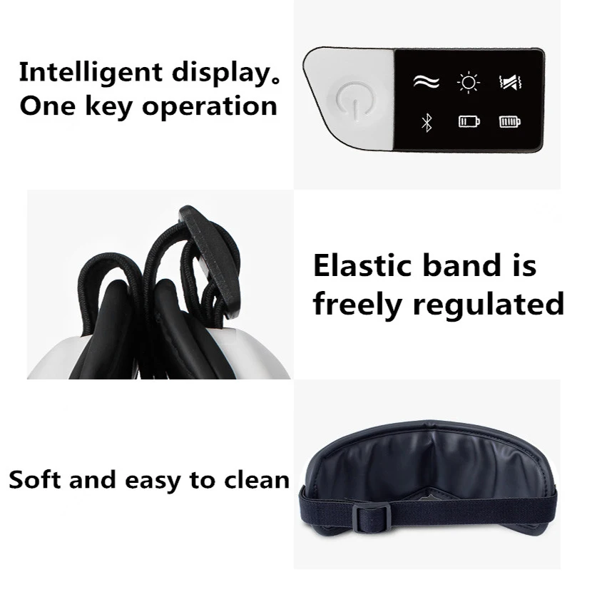 Смарт-синий зуб музыка глаз маска для массажа Беспроводной воздуха Давление