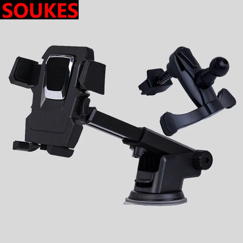 black clip Rotation Sucker Car Mobile phone GPS navigation Holder For Chevrolet Cruze Aveo Opel Insignia Ssangyong kyron rexton Honda - Цвет: black clip