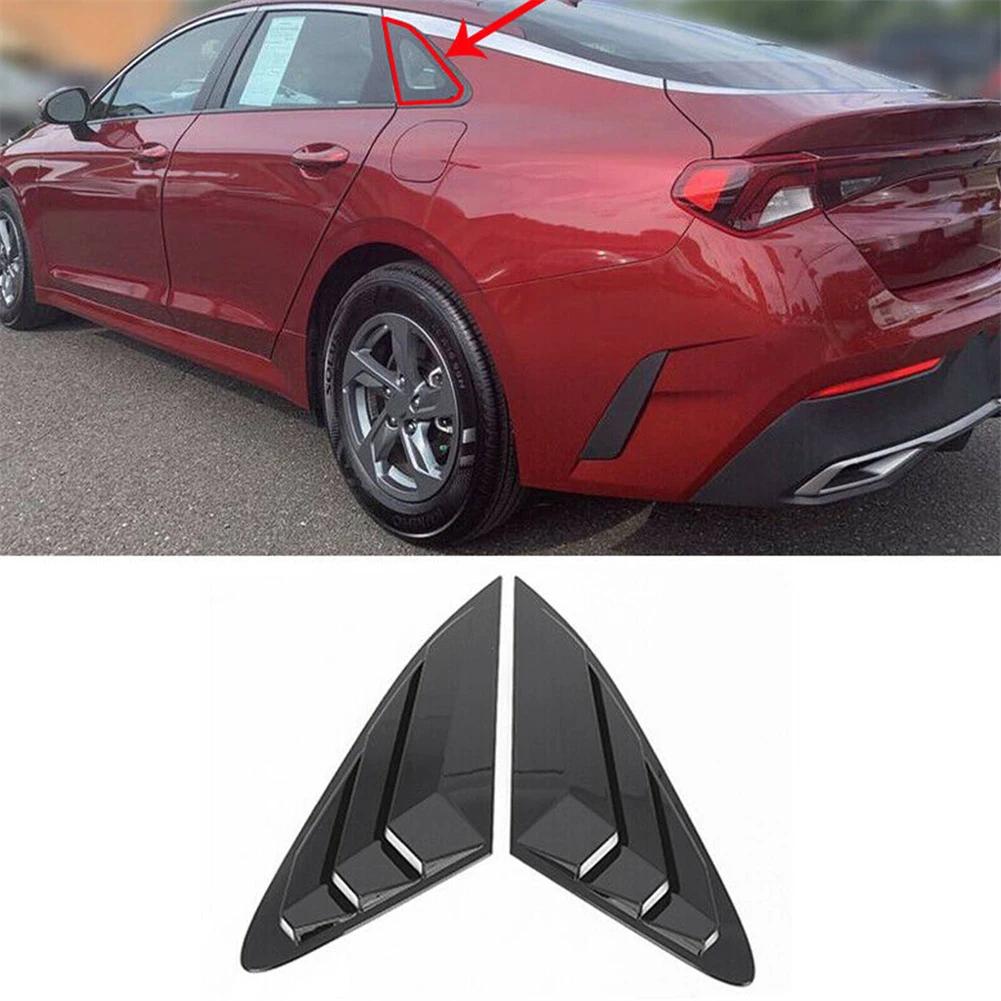 

Gloss Black Side Louvers Air Vent Scoop Shade Cover For KIA K5 2020-2021 Car Accessories Blinds Decorative Patch