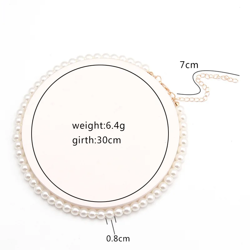 

Elegant White Imitation Pearl Choker Necklace Big Round Pearl Wedding Necklace for Women Charm Fashion Jewelry