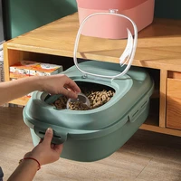 23l pet dog food storage container dry cat food box bag moisture proof seal airtight with measuring cup kitten dog treats