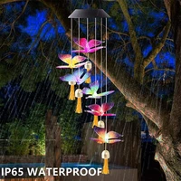 wind chime lamp solar bird butterfly dragonfly led ip65 garden color changing waterproof decorative wind light home outdoor