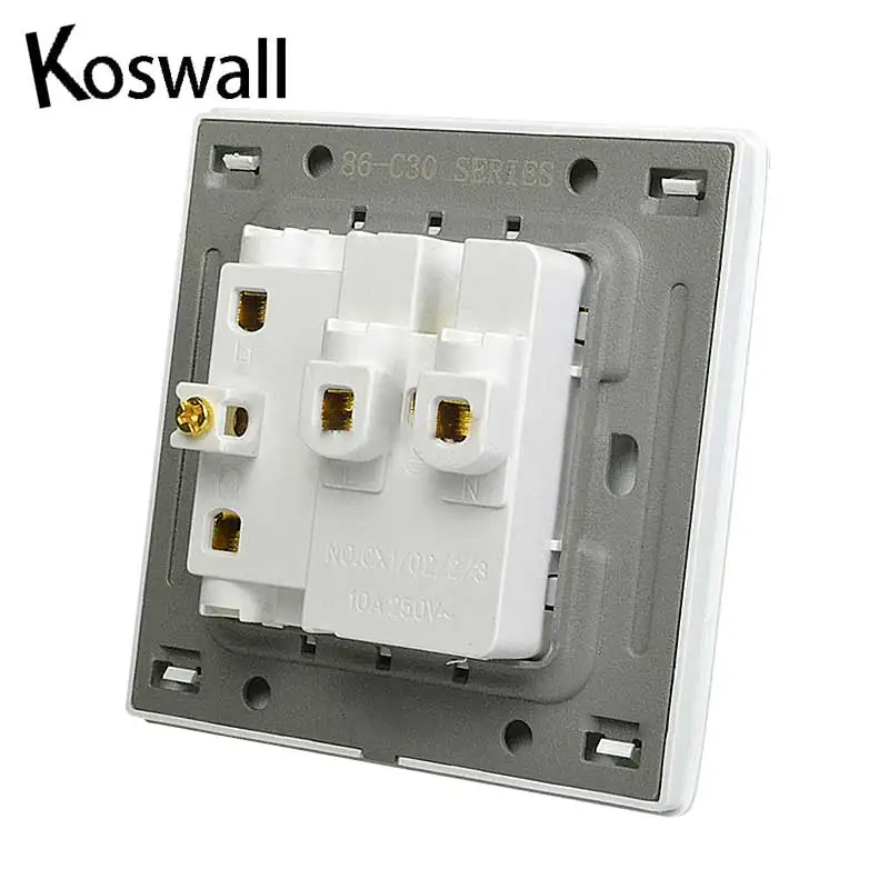 Luxury Wall Electrical Socket 5 Hole Power Outlet With 1 Gang 2 Way Switch AC 110~250V | Обустройство дома