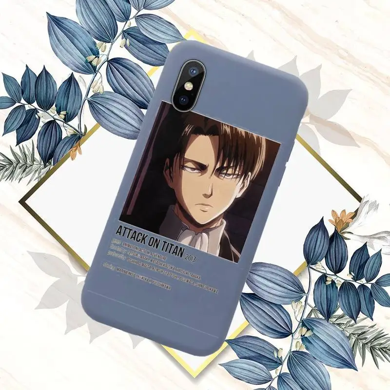 

Attack On Titan anime fashion Phone Case Candy Color for iPhone 6 7 8 11 12 s mini pro X XS XR MAX Plus