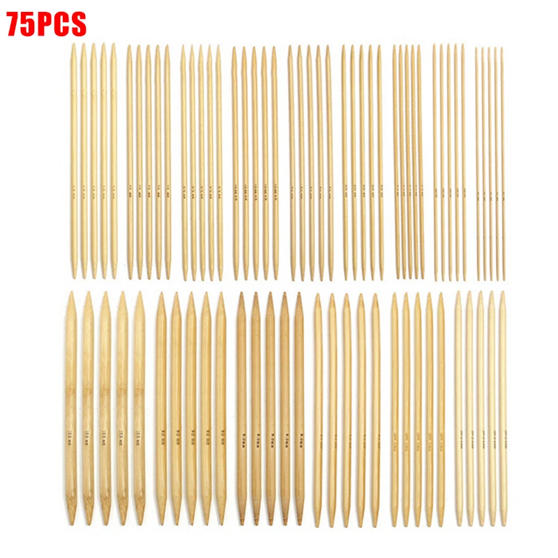

75 Bamboo Double-Pointed Knitting Needles Can Be Used For Socks Sweaters And Scarf Knitting Tools Hand Knitting Supplies