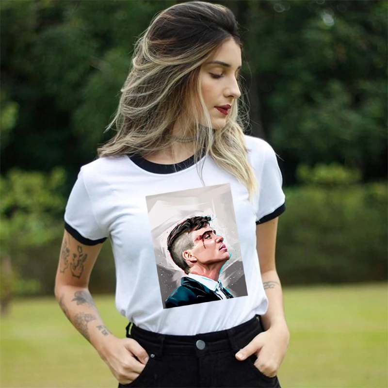 Футболка женская Peaky Blinders модная тенниска в стиле Харадзюку с коротким рукавом