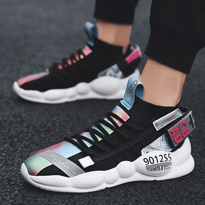 BVNOBET/дышащая мужская повседневная обувь стильная Уличная на плоской подошве