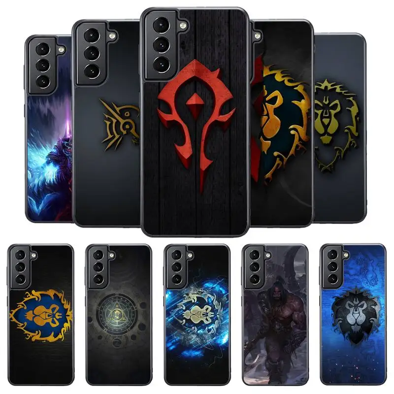 

Logo World-A-of-S-warcraft-E-WOW Games Phone Case For Samsung S8 S9 S10 S20 plus 5G lite note 20 ultra PC nax fundas cover