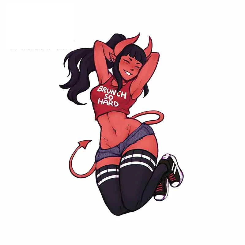 

Beauty Anime Sexy Hot Girl Car Styling Lovely Cartoon Sticker and Decals Car Bumper Window Waterproof Kk16*10cm