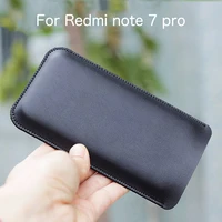 note7 universal fillet holster phone straight leather case retro simple style for xiaomi redmi note 7 pouch note7 note7pro