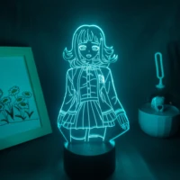 danganronpa anime figure chiaki nanami lamp 3d led night light birthday cool gift rgb neon game bedroom bedside table decoration