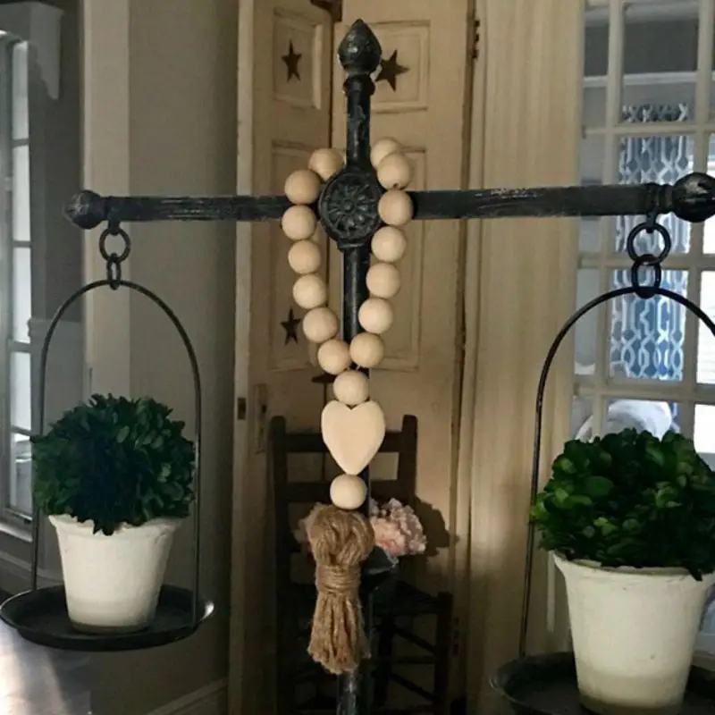 Tassle дом Бусины бусины из натурального дерева гирлянда для маленьких Детская