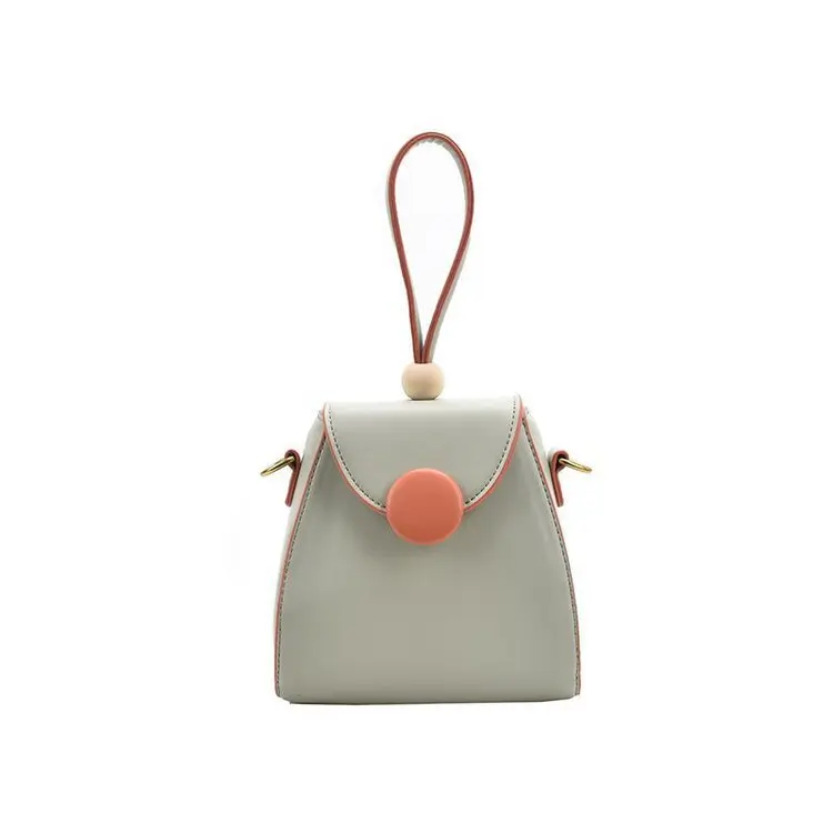 

2021 Spring New Portable Bucket Handbag Mini Pure Color Bag Simple Versatile One Shoulder Messenger Bag