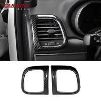 for jeep grand cherokee 2014 2015 16 2017 car conditioner air outlet decoration cover trims carbon fiber car styling accessories