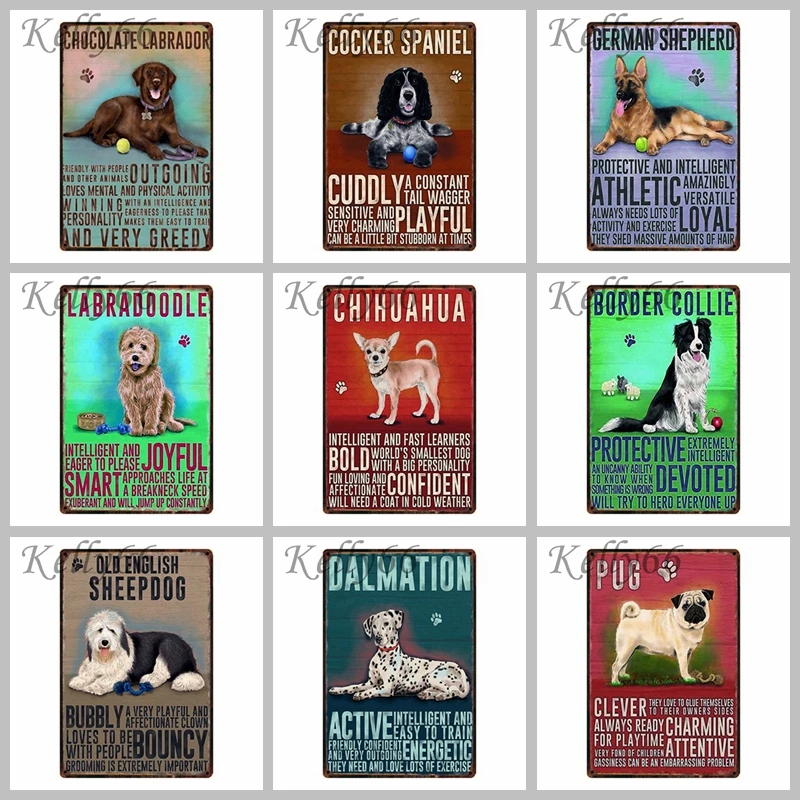 [Kelly66] с бультерьером такса Чихуахуа картина Декор жестяная вывеска стены