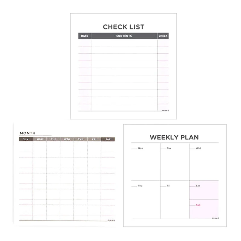 1 шт. ежедневный Еженедельный ежемесячный Настольный дневник планировщик